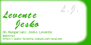 levente jesko business card